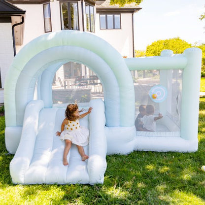 Mega Rainbow Bounce House Ball Pit | Blue