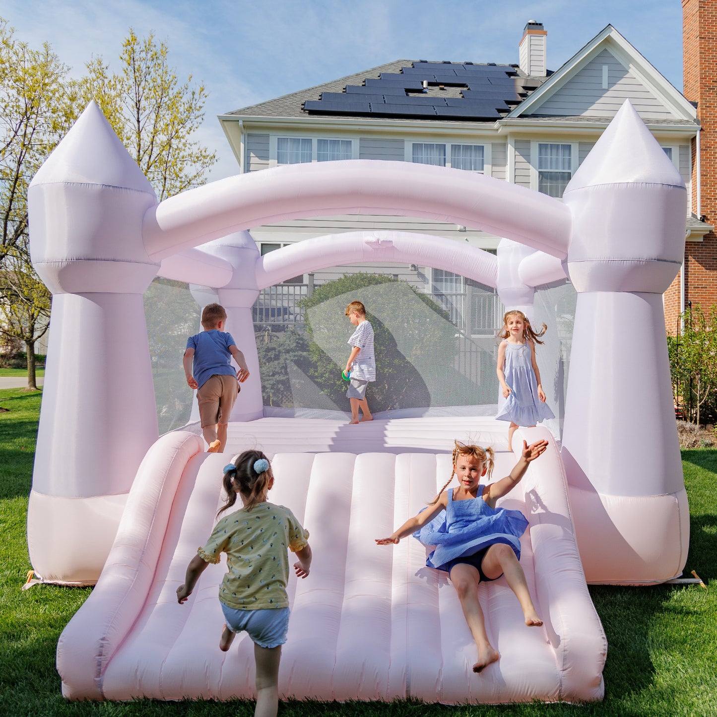 Mega Castle Bounce House | Pink